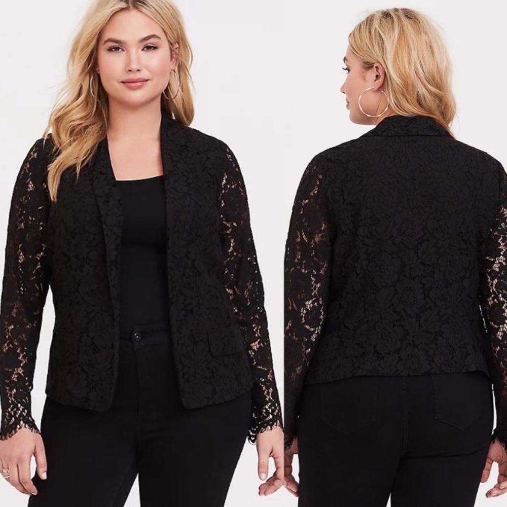 Torrid Black Lace Blazer 1x